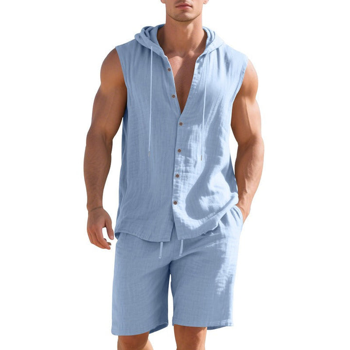 Ensemble sans manches pour hommes en tissu léger d'été - Mauro