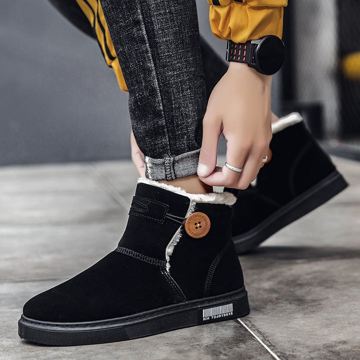 Bottes d'hiver pour hommes en daim avec doublure chaude - Danny