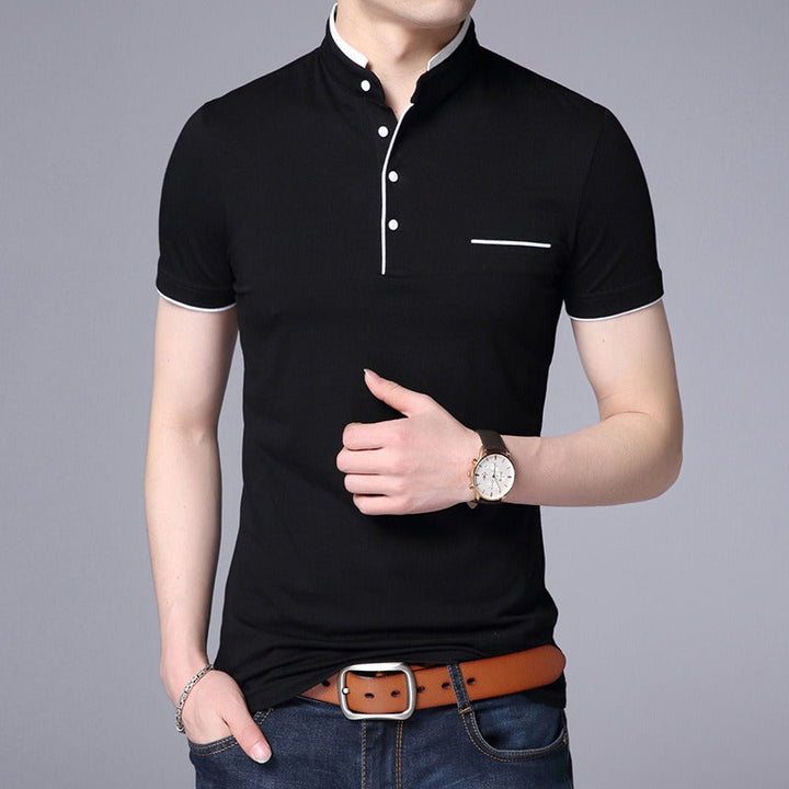Polo homme en coton à manches courtes et col moderne - Álvaro