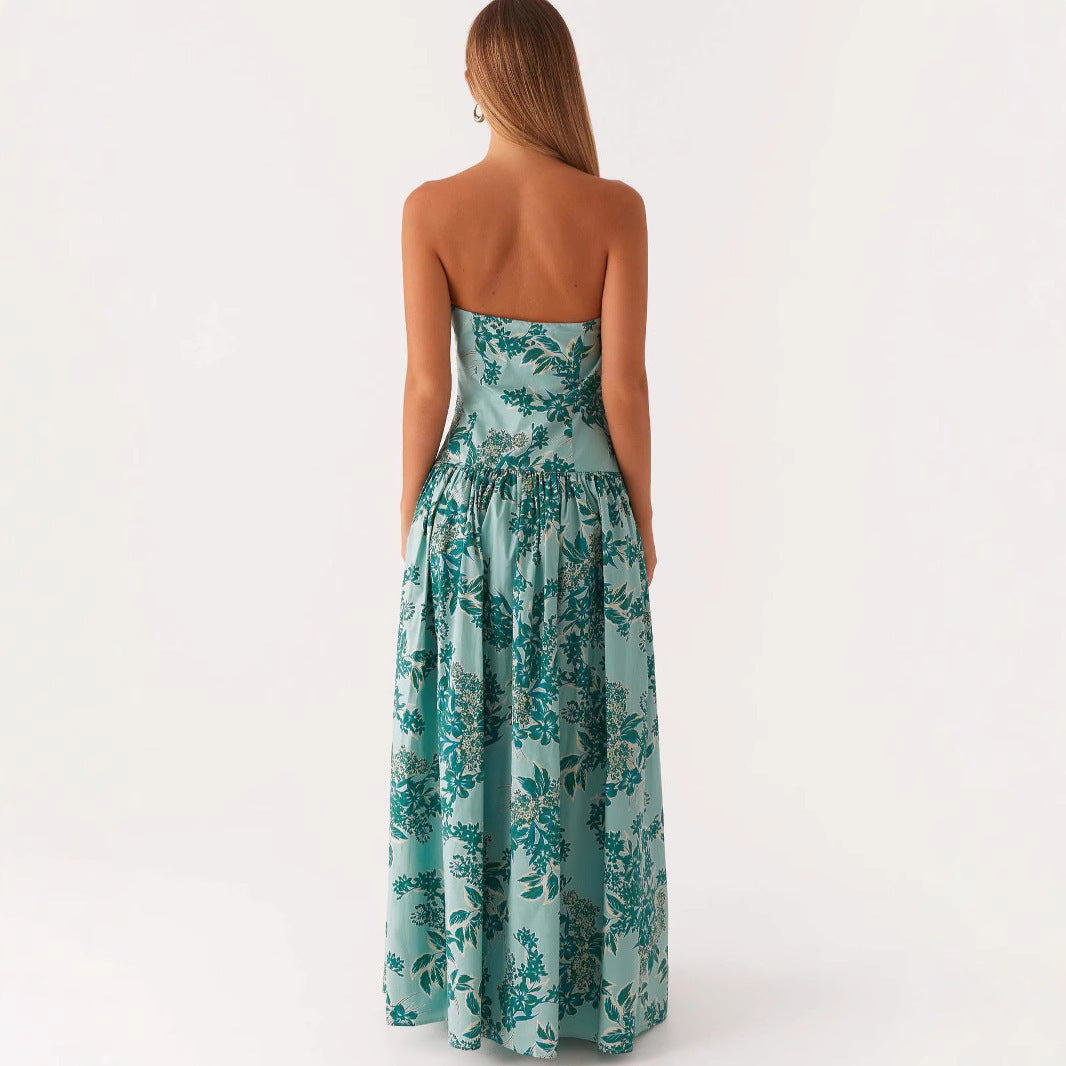 Robe longue imprimée pour femmes - Selene