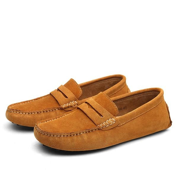 Mocassins en daim véritable de style décontracté pour hommes - Larkstone