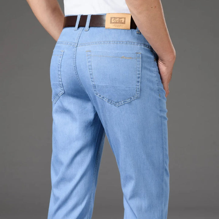 Jean homme coupe droite en coton stretch - Mateo