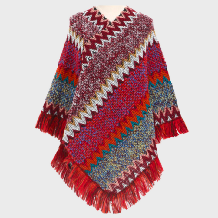 Louisa - Poncho d'inspiration bohème pour femme