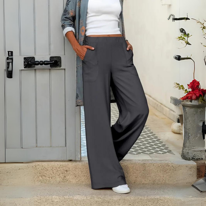 Jantina - Pantalon taille haute décontracté pour femmes