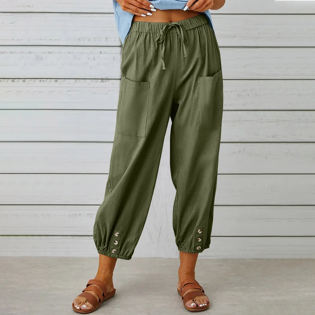 Kim - Pantalon élégant en lin pour femme