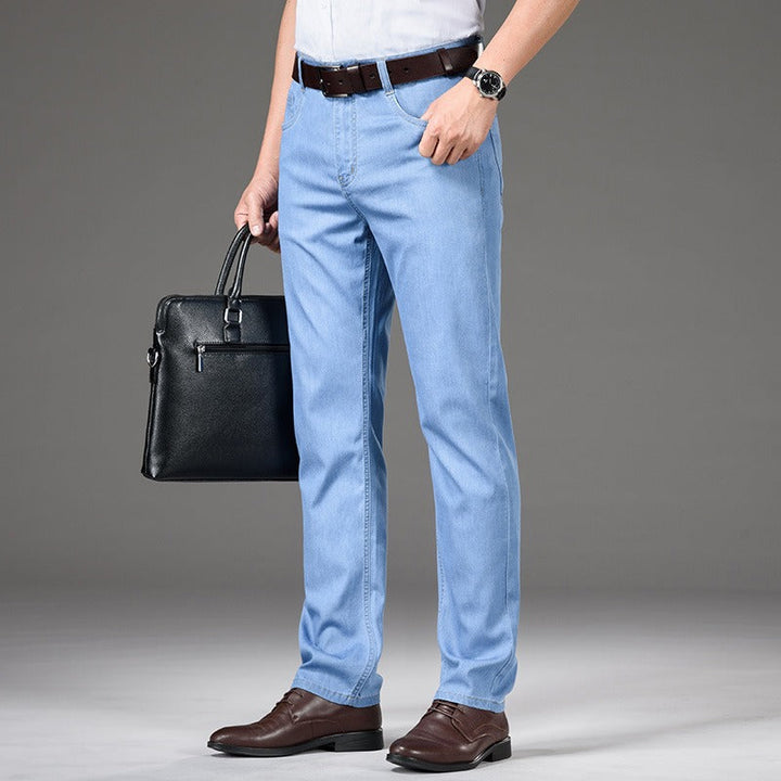 Jean homme coupe droite en coton stretch - Mateo