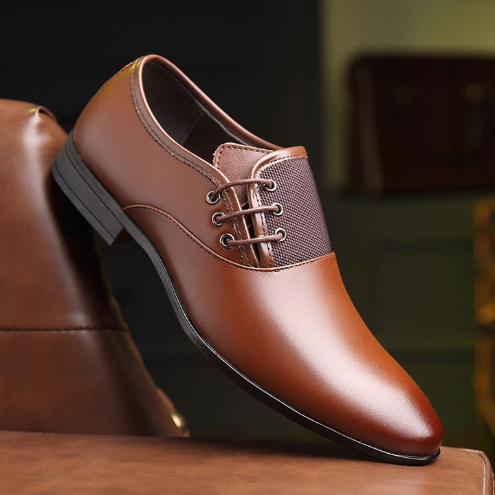 Chaussures formelles pour hommes en cuir verni à bout pointu, style élégant - Damián