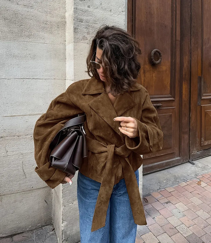 Manteau vintage à lacets pour femmes - Kiara