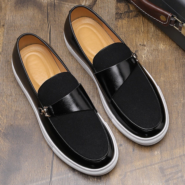 Mocassins en cuir et toile pour hommes, décontractés et élégants - Dario