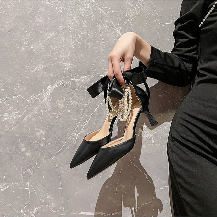Talons hauts pour femmes avec détails perlés dans un style raffiné - Oriane