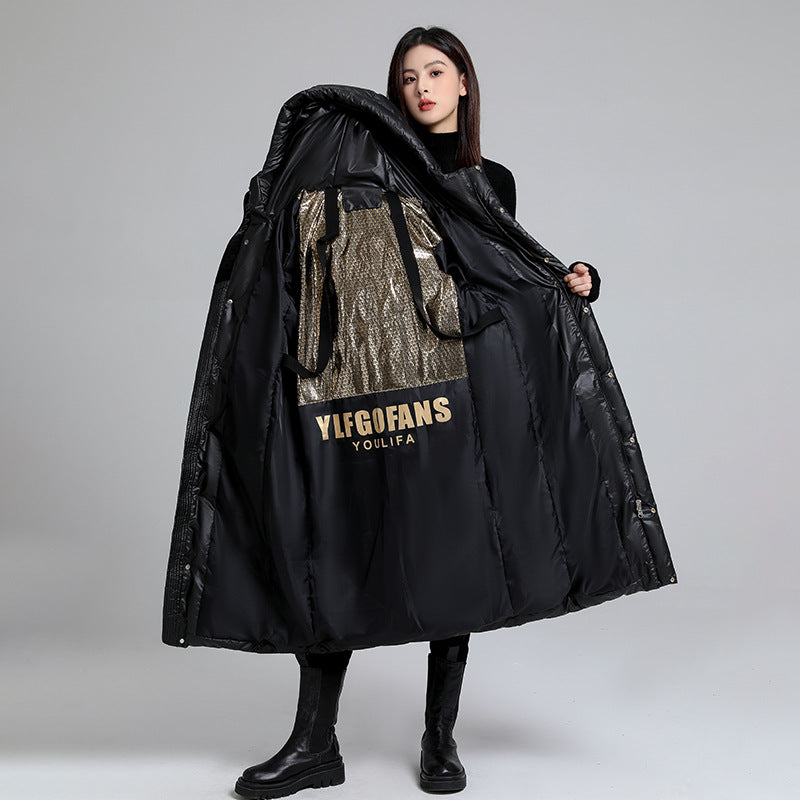 Veste longue à effet matelassé pour femmes - Eryndel