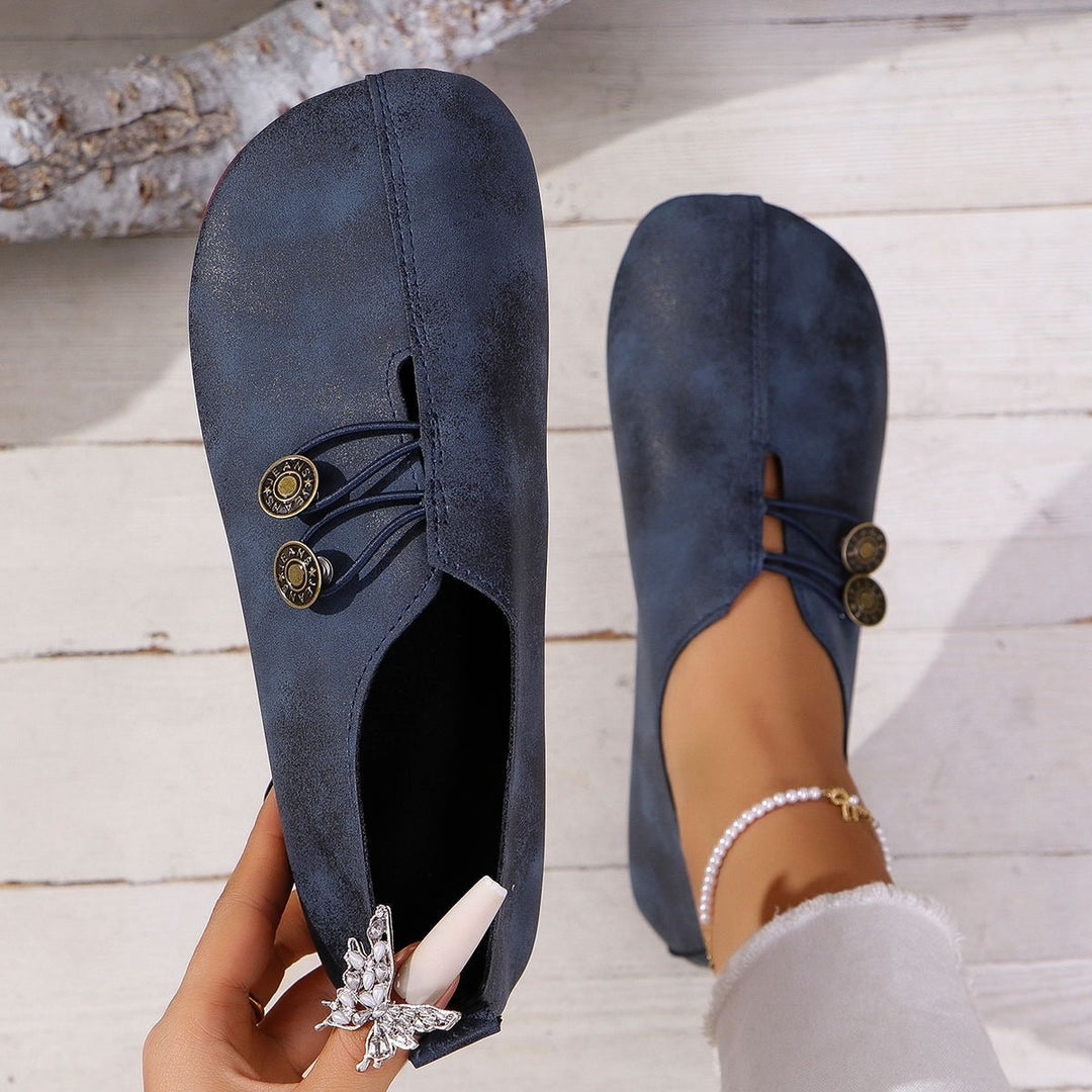 Chaussures plates pour femmes en daim souple, fabriquées à la main - Teresa