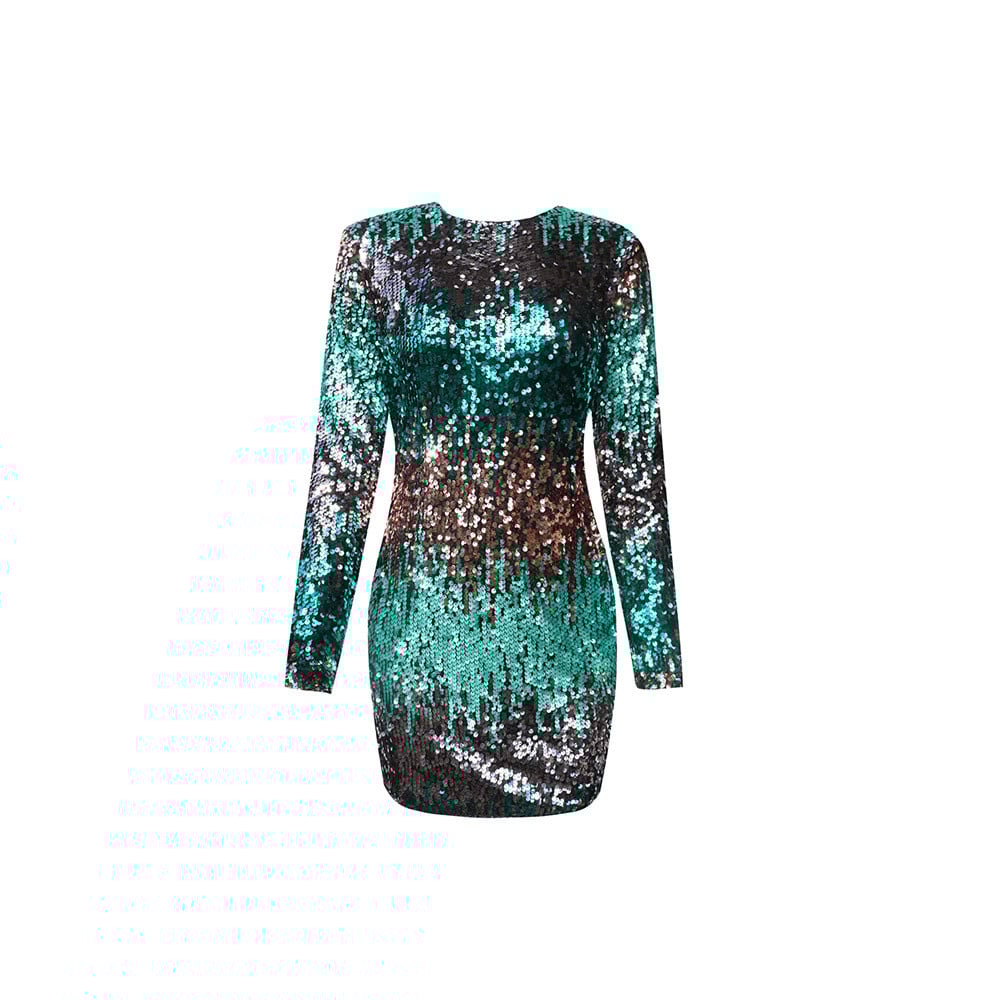 Robe texturée à paillettes pour femme - Jena