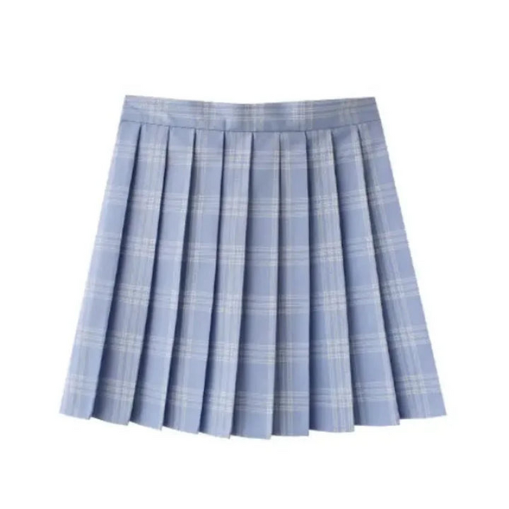 Mini-jupe plissée à carreaux pour femme
