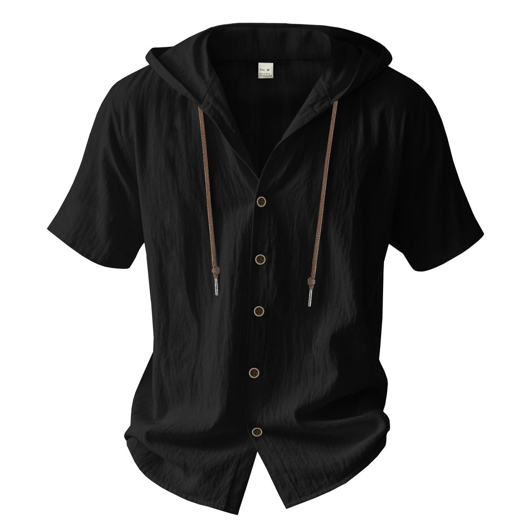 Chemise à capuche en coton pour hommes, style décontracté - Elias