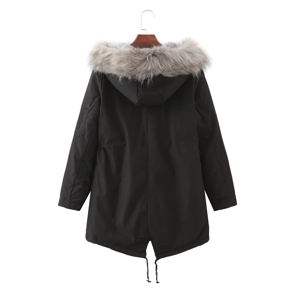 Caly - Manteau d'Hiver Épaissi Doublé en Fleece