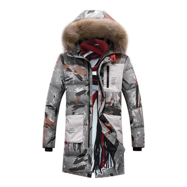 Parka matelassée à imprimé camouflage pour hommes - Leonard