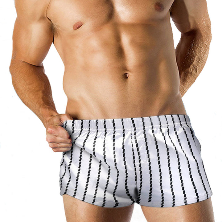 Mode plage natation hommes short rayé