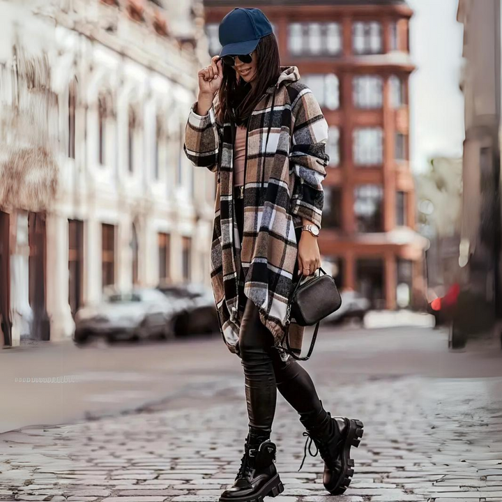 Pleun - Cardigan à carreaux tendance pour femmes