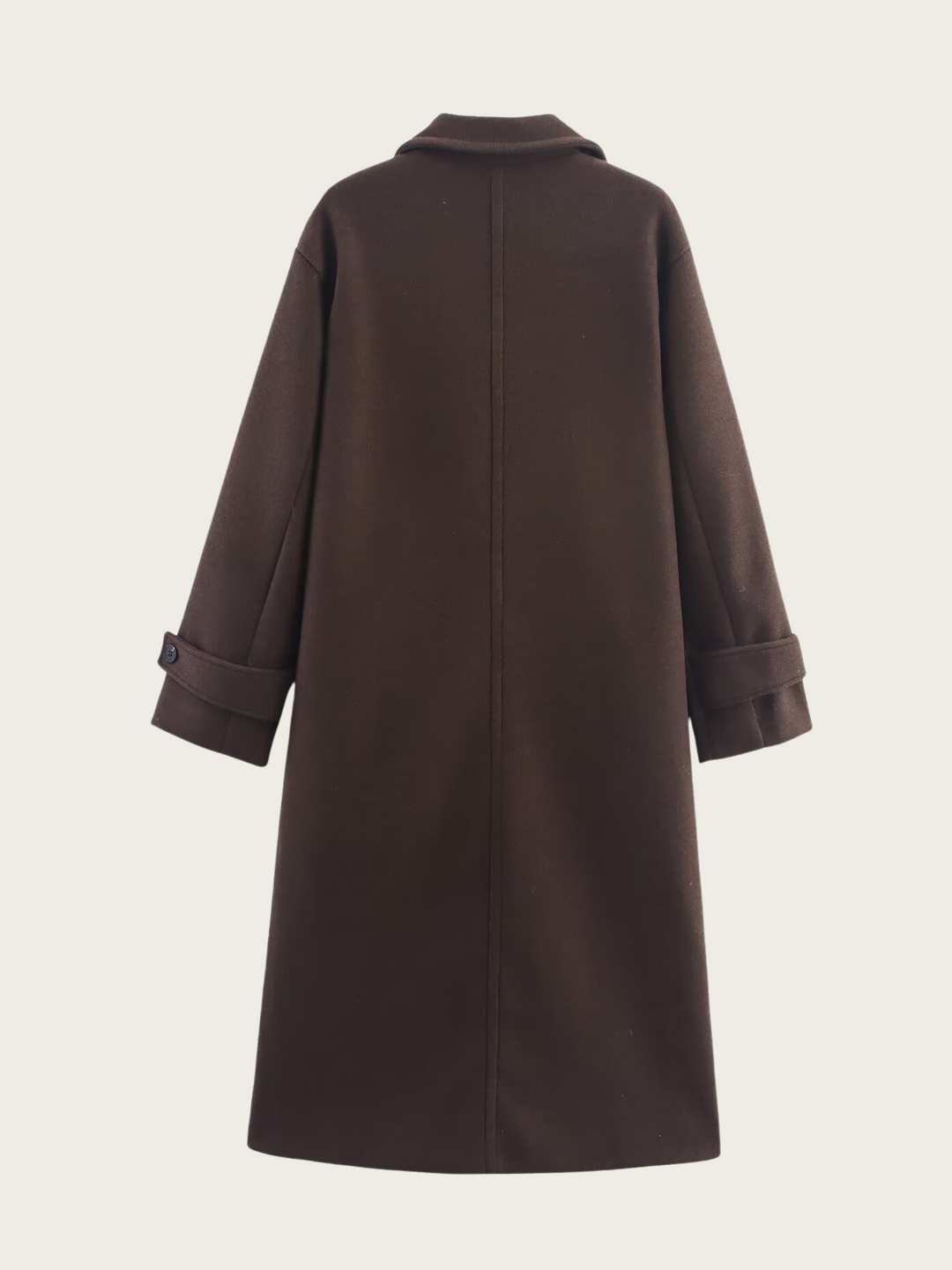 Manteau long à revers classiques pour femme - Aleida