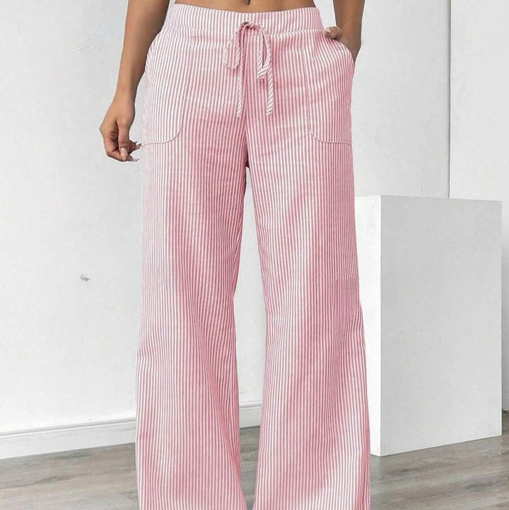 Pantalon rayé à poches larges pour femme - Julieta