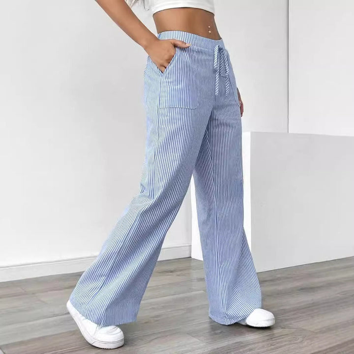 Pantalon rayé à poches larges pour femme - Julieta