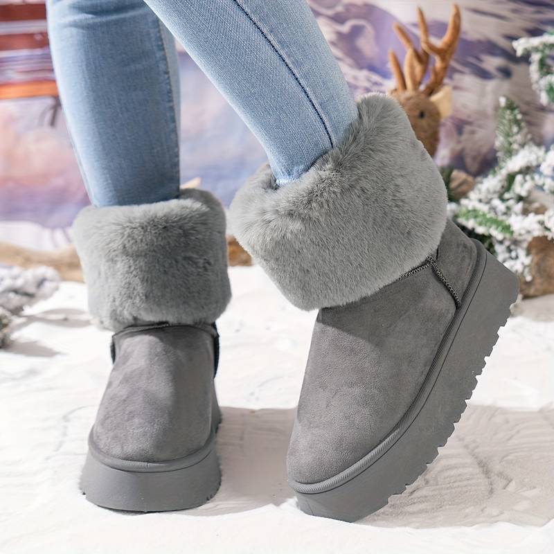 Bottines de neige en peluche pour femmes