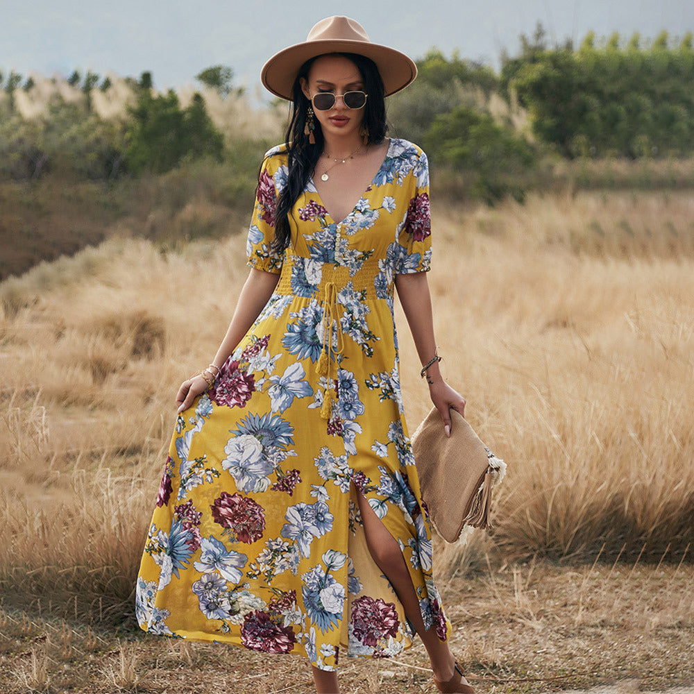 Andara - Robe de plage à motifs floraux