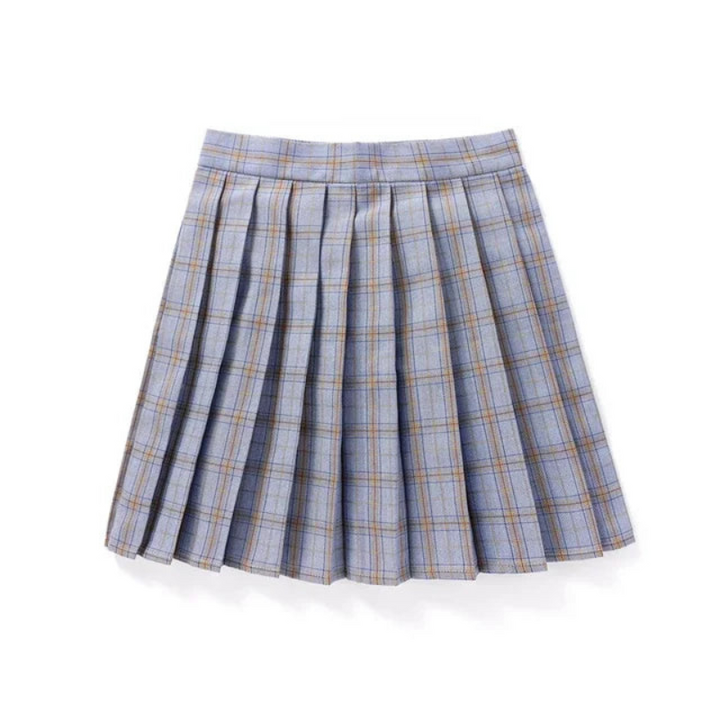 Mini-jupe plissée à carreaux pour femme