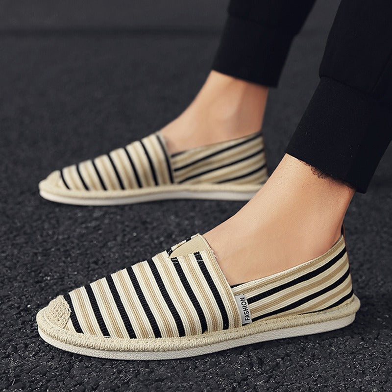 Mocassins en lin respirant pour hommes, style décontracté - Damien