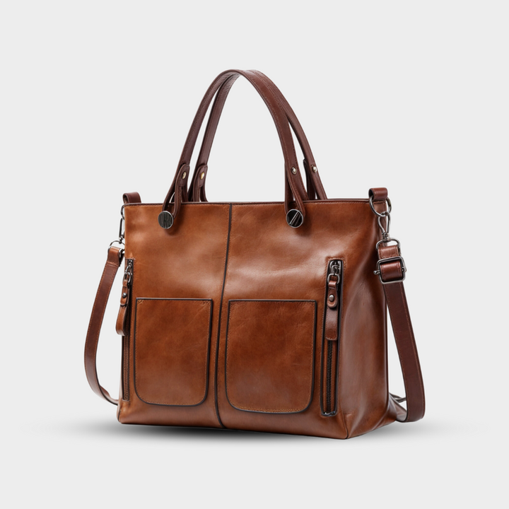 Grand sac fourre-tout en cuir végétalien pour femme - Renata