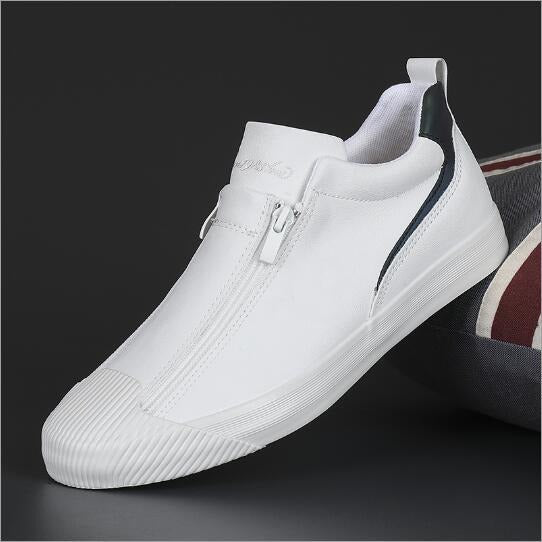 Baskets décontractées en simili-cuir pour hommes avec double fermeture éclair - Ivan
