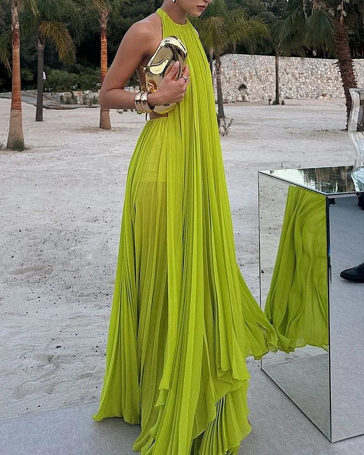 Lina - Robe sans manches à dos ouvert