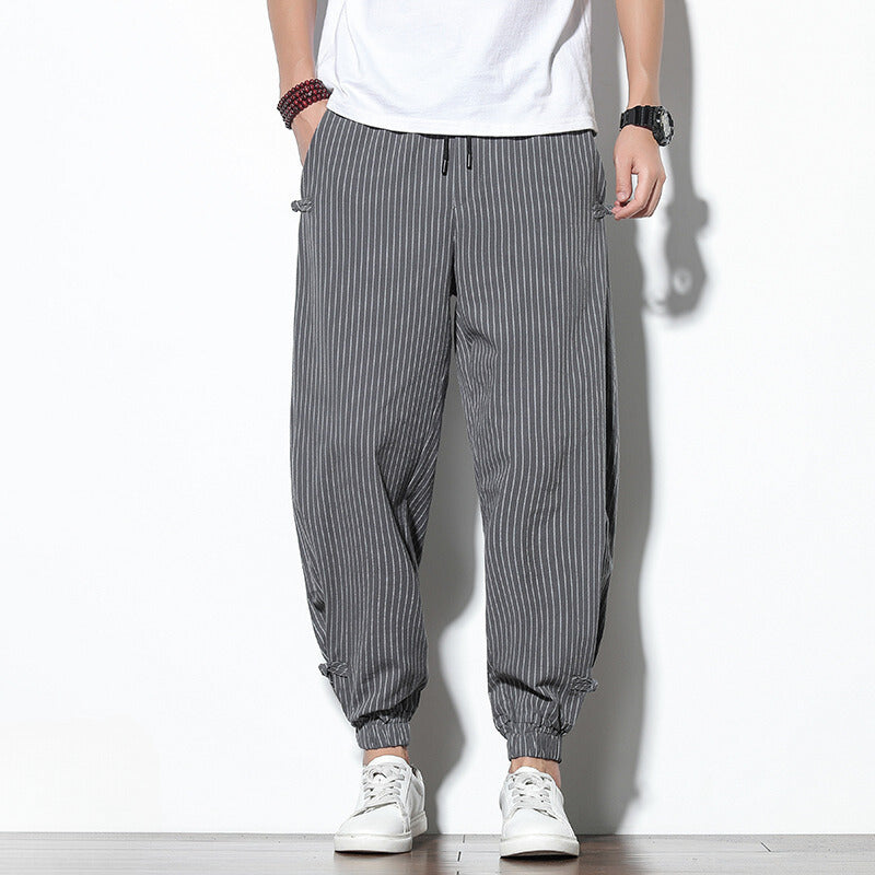 Pantalon imprimé rayé pour hommes - Matteo