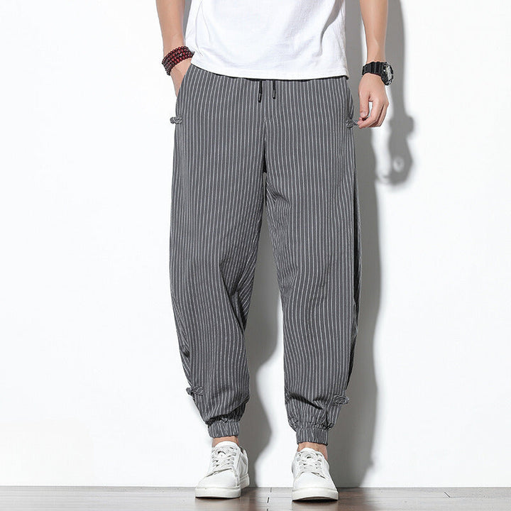 Pantalon imprimé rayé pour hommes - Matteo