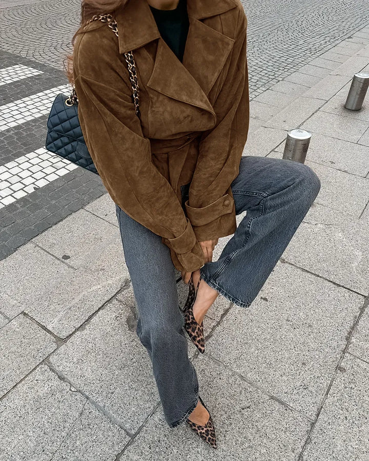Manteau vintage à lacets pour femmes - Kiara
