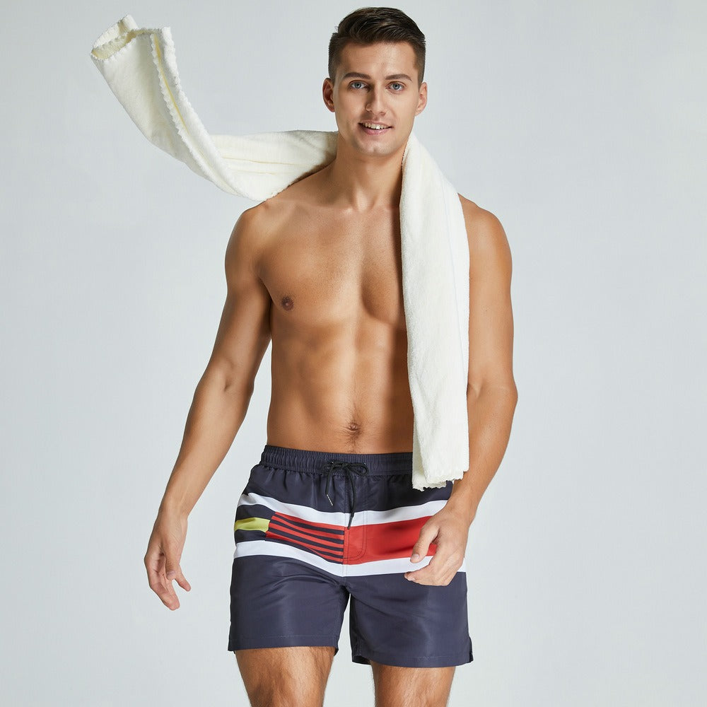 Short homme en microfibre à imprimé multicolore - Adrian