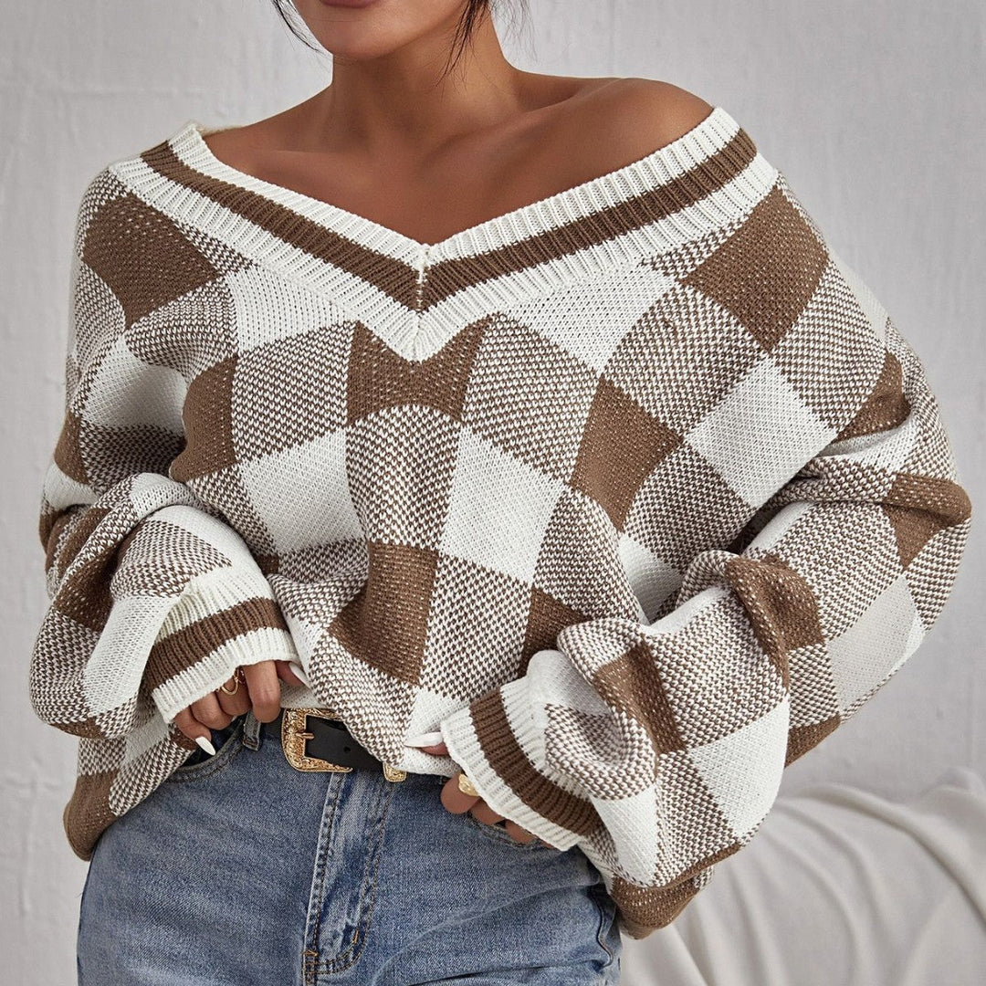 Pull-over femme col V - Clara