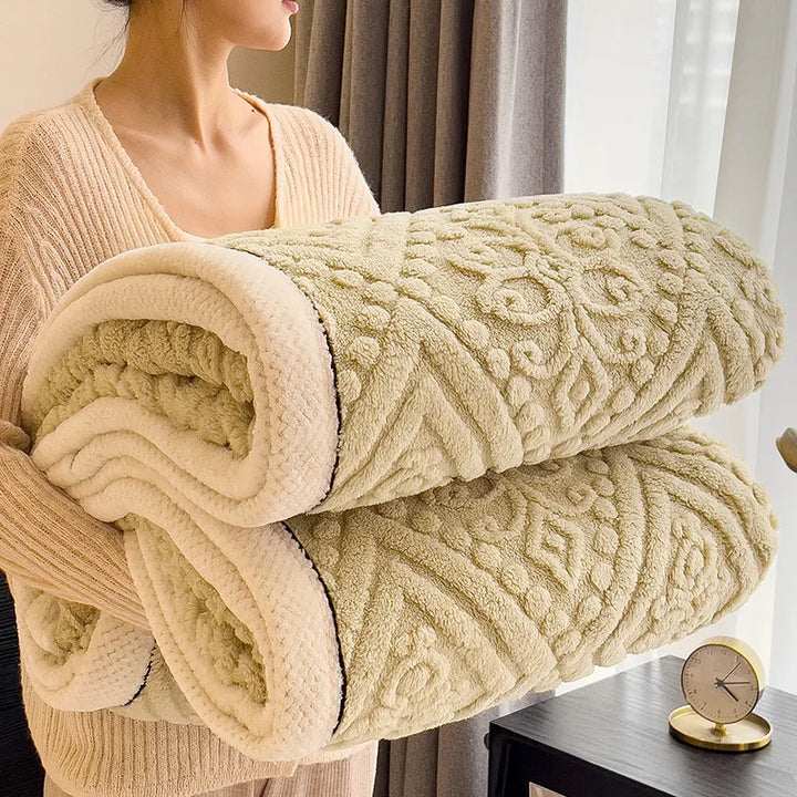 Couverture d'hiver matelassée de luxe