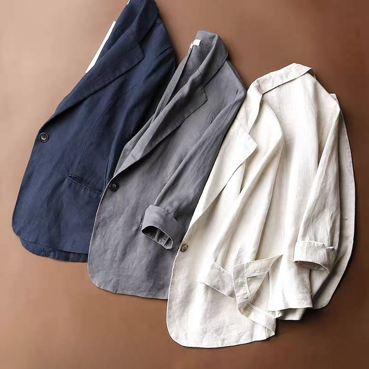 Blazer décontracté en lin pour femme - Amara