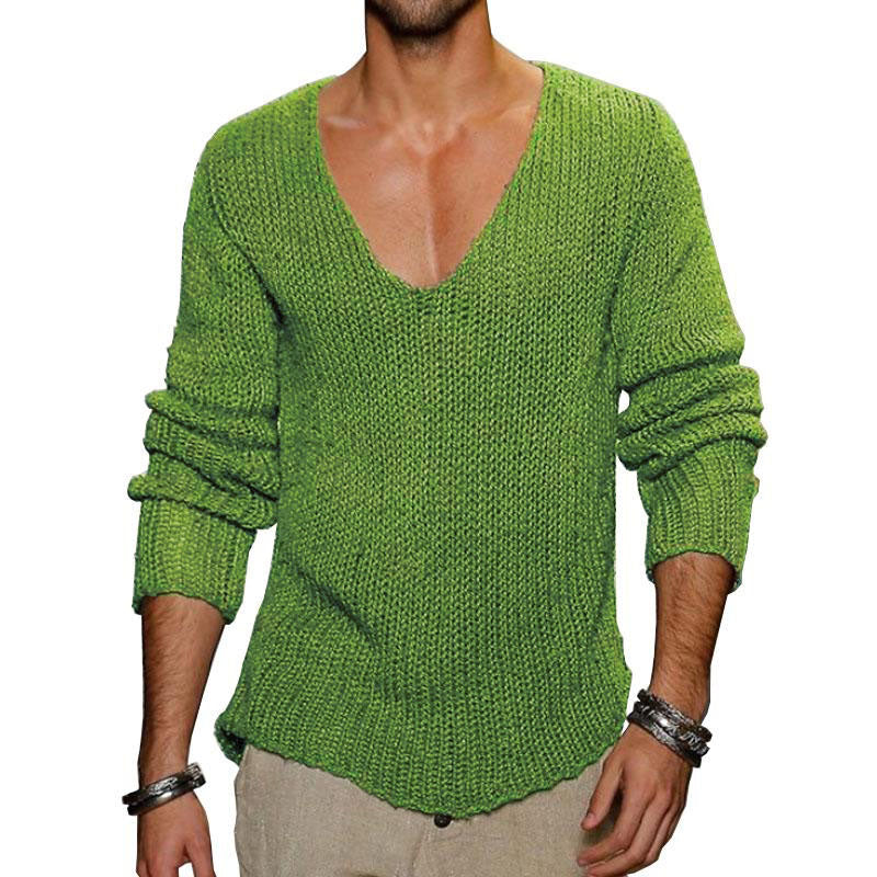 Talon - Pull en tricot pour homme avec col en V