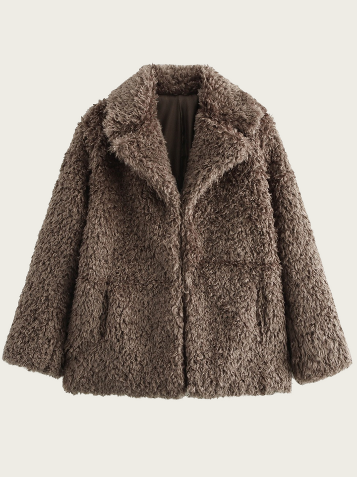Manteau polaire à large revers pour femme - Daria