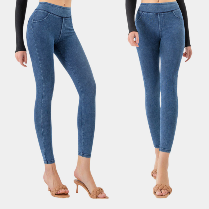 Nettie - Leggings en denim ajustés pour femmes