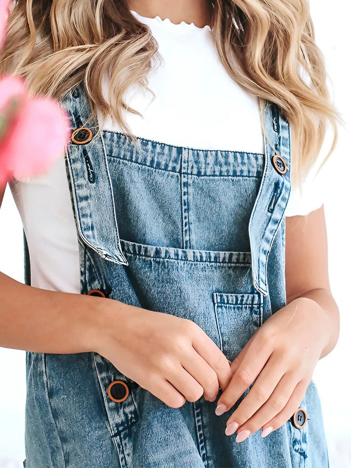 Coupe décontractée, combinaison en jean look used - Jenna