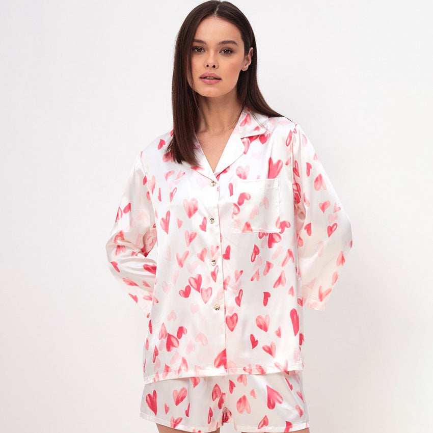 Ensemble tricot femme imprimé cœur - Leja