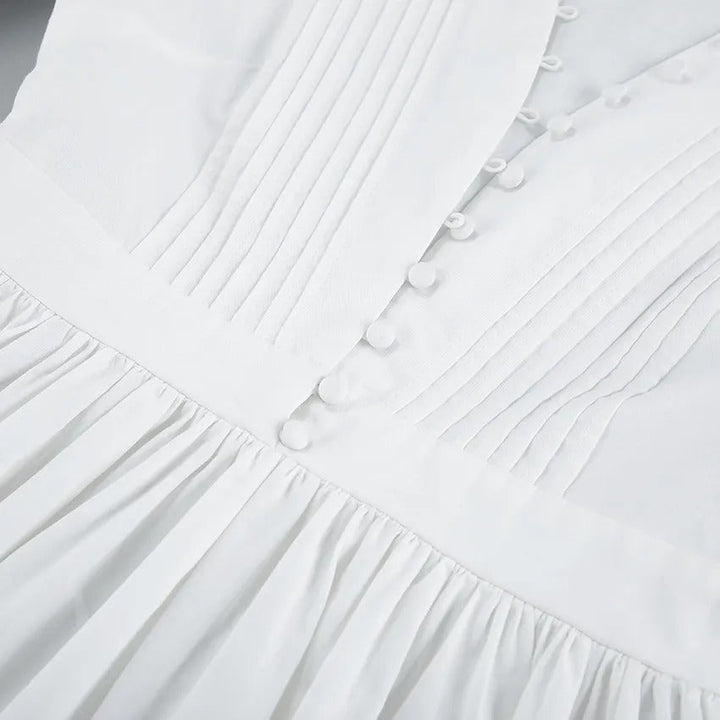 Robe courte pour femme avec boutons décoratifs - Mirella