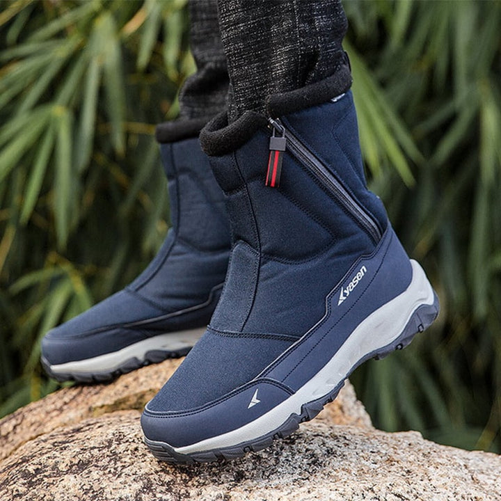 Bottes imperméables pour hommes avec fermeture éclair latérale et semelle antidérapante - Rayan
