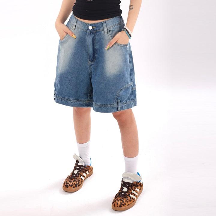 Short en denim pour femme au design urbain surdimensionné - Renata