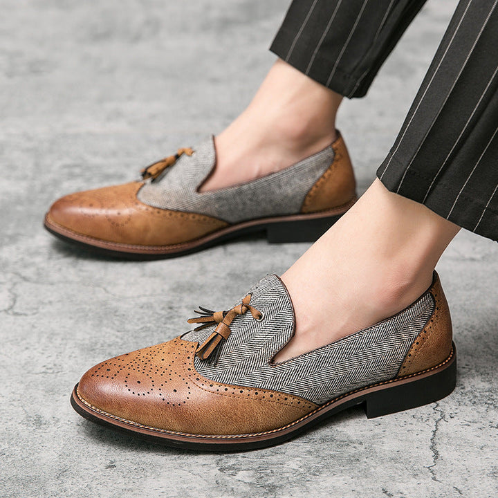 Mocassins homme cuir textile casual - Henrik