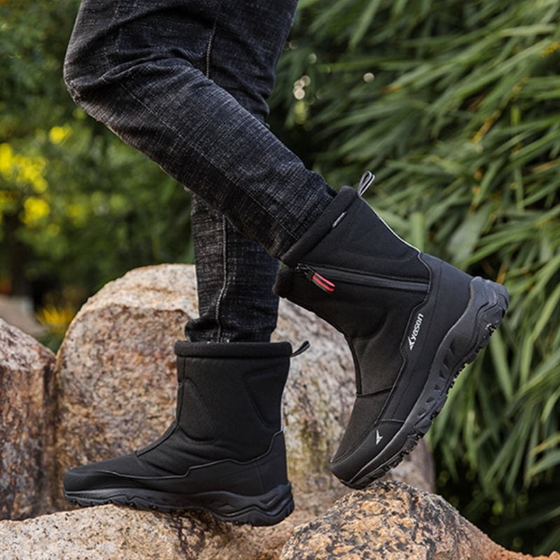 Bottes imperméables pour hommes avec fermeture éclair latérale et semelle antidérapante - Rayan